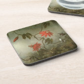 『情熱の花とハチドリ』 マーティン・J・ヒードによる コースター (左側)