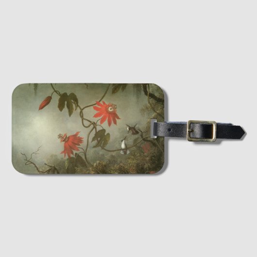 『情熱の花とハチドリ』 マーティン・J・ヒード作 ラゲッジタグ (正面横)