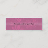 情熱の花の接触の名刺 スキニー名刺 (裏面)