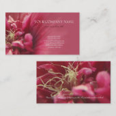 情熱の赤い花の名刺 名刺 (正面/裏面)