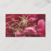 情熱の赤い花の名刺 名刺 (裏面)