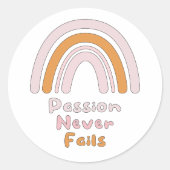 情熱は決してピンクやる気を起こさせるのボーホレインボーに失敗しない ラウンドシール (正面)