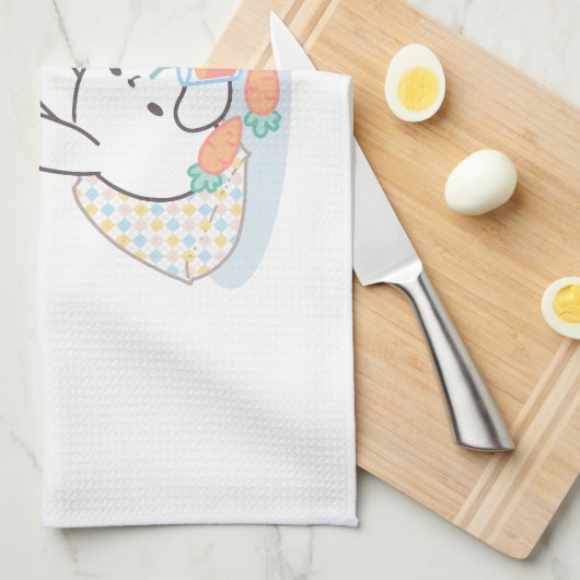 情熱を大切に – 居心地の良いバニーの思い出 キッチンタオル (四つ折り)