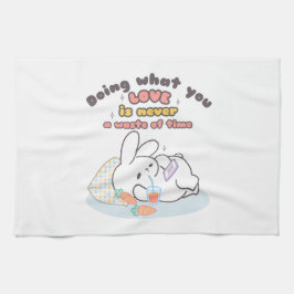 情熱を大切に – 居心地の良いバニーの思い出 キッチンタオル