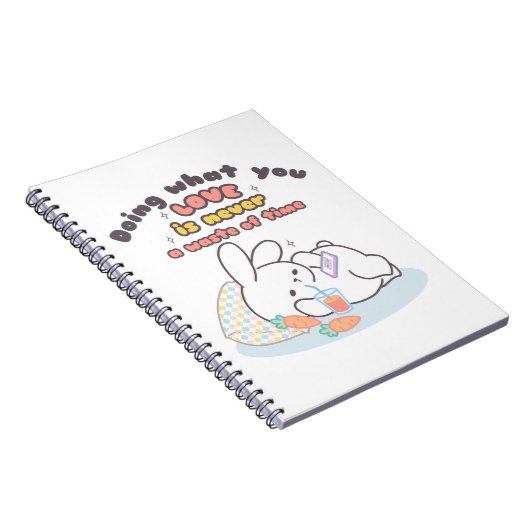 情熱を大切に – 居心地の良いバニーの思い出 ノートブック (右側)