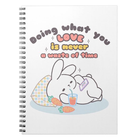情熱を大切に – 居心地の良いバニーの思い出 ノートブック (正面)