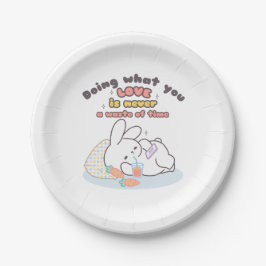 情熱を大切に – 居心地の良いバニーの思い出 ペーパープレート