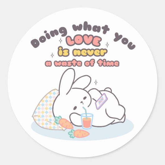 情熱を大切に – 居心地の良いバニーの思い出 ラウンドシール (正面)