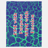 情熱を持って目的に照らし出す フリースブランケット (正面)