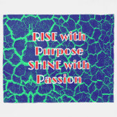 情熱を持って目的に照らし出す フリースブランケット (正面(横))