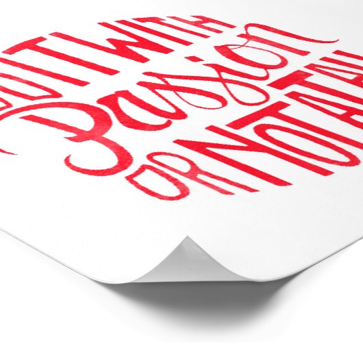 情熱を燃やす ポスター (角)