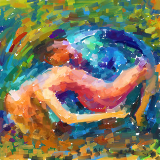 情熱カラフル抽象芸術の絵画踊り Tシャツ