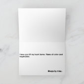 情熱愛挨拶状fraの私の炎です カード (内部)