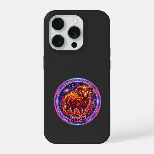 情熱的なおひつじ座のラム 2027 iPhoneケース (裏面)