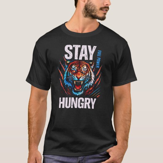 情熱的なトラのグラフィックTシャツ Tシャツ (正面)