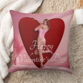 情熱的なバレンタイン・デー・ガールin a Corset クッション (ブランケット)