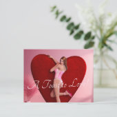 情熱的なバレンタイン・デー・ガールin a Corset ポストカード (スタンド正面)