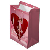 情熱的なバレンタイン・デー・ガールin a Corset ミディアムペーパーバッグ (正面アングル)