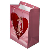 情熱的なバレンタイン・デー・ガールin a Corset ミディアムペーパーバッグ (裏面アングル)