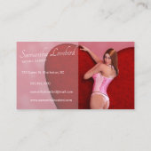 情熱的なバレンタイン・デー・ガールin a Corset 名刺 (裏面)