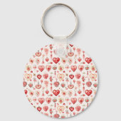 情熱的なパレット：バレンタイン装飾 キーホルダー (裏面)