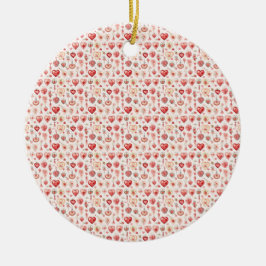 情熱的なパレット：バレンタイン装飾 セラミックオーナメント