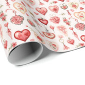 情熱的なパレット:バレンタイン装飾 ラッピングペーパー (ロールコーナー)