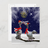 情熱的なペリカンクリスマスポストカード シーズンポストカード (正面/裏面)