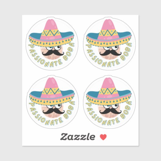 情熱的なボバ – 4のパック シール (シート)