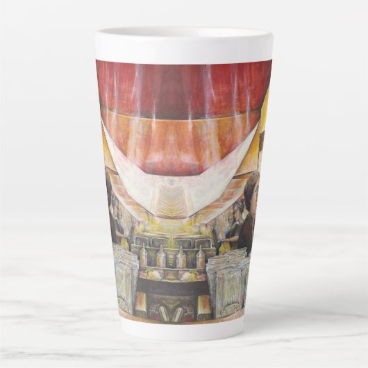 情熱的な感情に匹敵する輝き カフェラテマグ (正面)