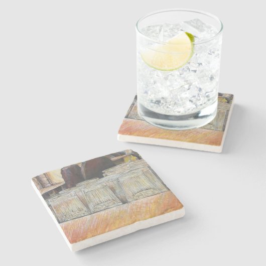 情熱的な感情に匹敵する輝き ストーンコースター (横)