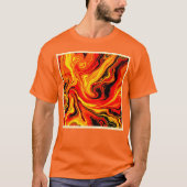 情熱的な抽象渦巻き Tシャツ (正面)