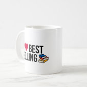 情熱的な本の虫: ベストセラーを愛する人へ コーヒーマグカップ (正面左)