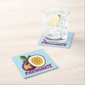 情熱的な果物である スクエアペーパーコースター (インサイチュ)