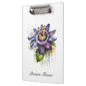 情熱的な紫色のパッションフラワー クリップボード (左)