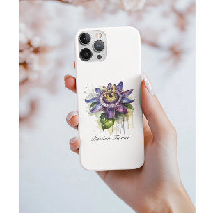 情熱的な紫色のパッションフラワー iPhone 11 ケース