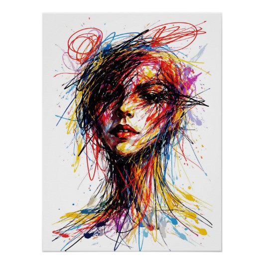 情熱的な落書きの肖像画 情緒の渦 ポスター (正面)