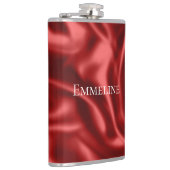 情熱的な赤いロマンチックな偽サテンのウェディング フラスク (右)