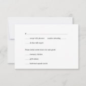 情熱的な赤と黒のタイポグラフィーがおしゃれな結婚式の返信カード 招待状 (裏面)