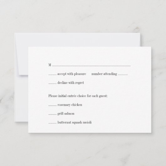 情熱的な赤と黒のタイポグラフィーがおしゃれな結婚式の返信カード 招待状 (裏面)