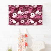 情熱的な赤ピンクの唇パタキスをするーン 横断幕 (インサイチュ)