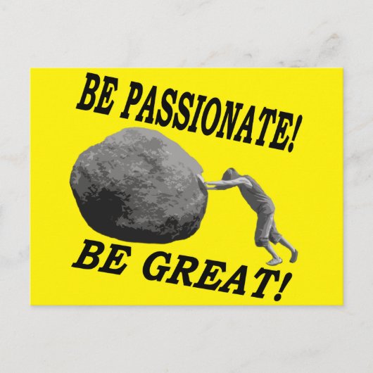 情熱的になれ!行素晴らしけ!デザイン ポストカード (正面)