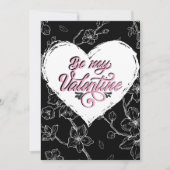 情熱的に描かれた：モノクロの花、ピンクの愛 シーズンカード (正面)