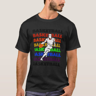 情熱的バスケットボールレトロ Tシャツ
