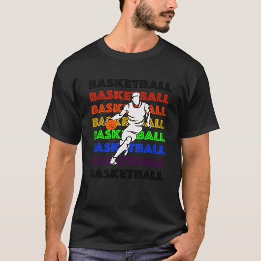 情熱的バスケットボールレトロ Tシャツ (正面)