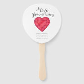 情熱結婚の水の色で愛の輝きを放つ ハンドファン (正面)