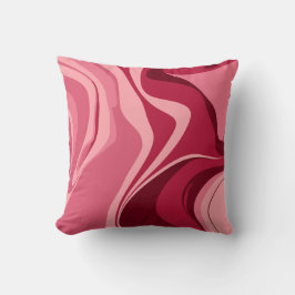 情熱鮮やかのピンクの渦巻き クッション