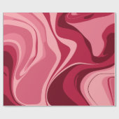 情熱鮮やかのピンクの渦巻き ラッピングペーパー (フラット)