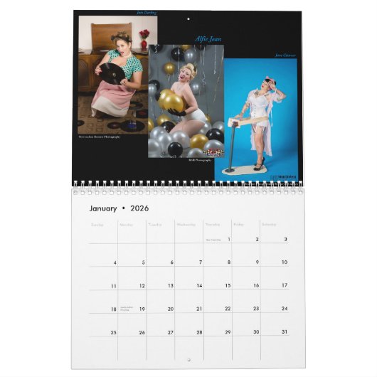 情熱2016のカレンダーが付いているPinups! カレンダー (1月 2026)