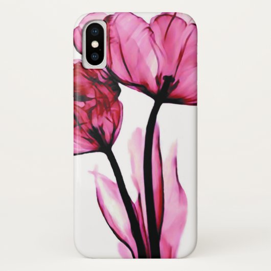 情熱|のピンクの花柄 Case-Mate iPhoneケース (裏面)
